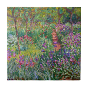 monet Blumen vintage die-Schwertlilie-Garten-in-Gi Fliese