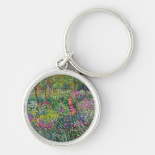 monet Blumen vintage die-Schwertlilie-Garten-in-Gi Schlüsselanhänger