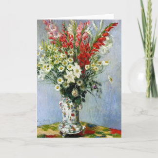 MONET Blumenstrauß der Gladiolas Gruß-Karte Karte