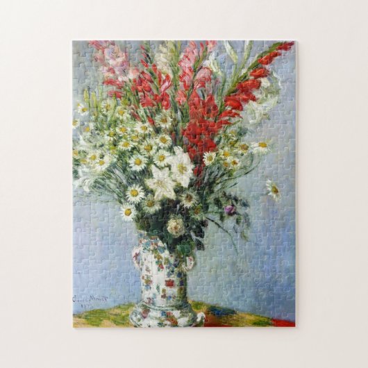 MONET Blumenstrauß von Gladiolas 10x14 Puzzlespiel Puzzle (Vertikal)