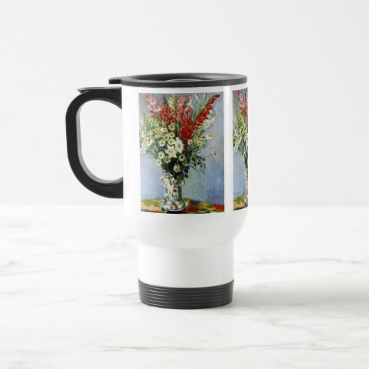 MONET Blumenstrauß von Gladiolas keine Fleck-Tasse Reisebecher (Links)