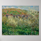 Monet - Blütenblättrige Bäume Poster (Vorne)