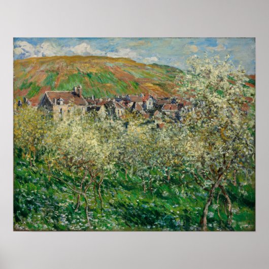 Monet - Blütenblättrige Bäume Poster (Vorne)