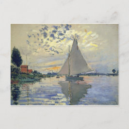 Monet-Boot-Segeln in Le-Petit-Gennevillie Postkarte