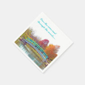 Monet Bridge im Herbst Serviette (Ecke)