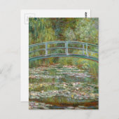Monet Bridge Over Pond Water Lilies Vintag Postkarte (Vorne/Hinten)