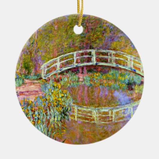 Monet - Brücke im Monet's Garden Keramik Ornament (Vorne)
