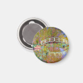 Monet - Brücke im Monet's Garden Magnet (Vorderseite/Rückseite)