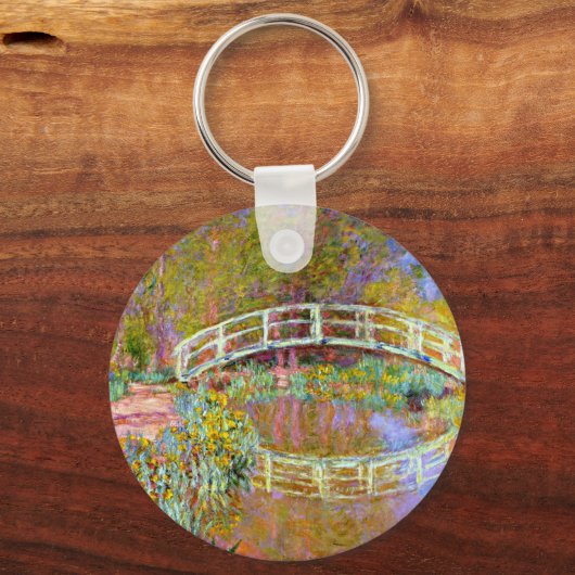 Monet - Brücke im Monet's Garden Schlüsselanhänger (Vorderseite)