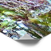 Monet-Brücke mit Blume Poster (Ecke)