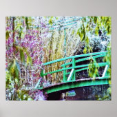 Monet-Brücke mit Blume Poster (Vorne)