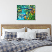 Monet-Brücke mit Iris Leinwanddruck (Insitu (Schlafzimmer))
