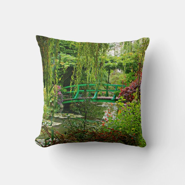 Monet-Brücke, Monet-Garten, Giverny Kissen (Vorderseite)
