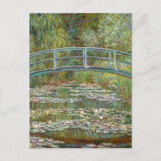 Monet-Brücke über Teich mit Seerosen Vintage Postkarte