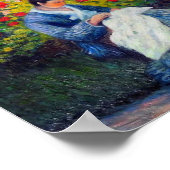 Monet Camille and Child in Artist's Garden Poster (Ecke)
