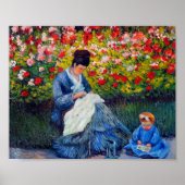 Monet Camille and Child in Artist's Garden Poster (Vorne)