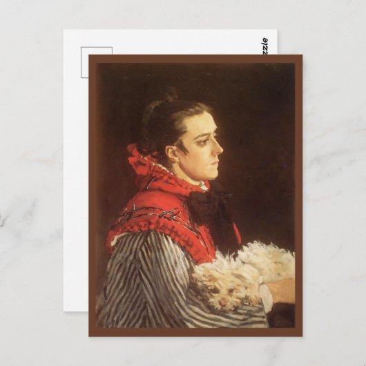 Monet - Camille mit einem kleinen Hund Postkarte (Vorne/Hinten)