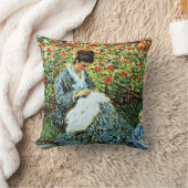 Monet: Camille Monet and Child in Artist's Garden Kissen (Decke)