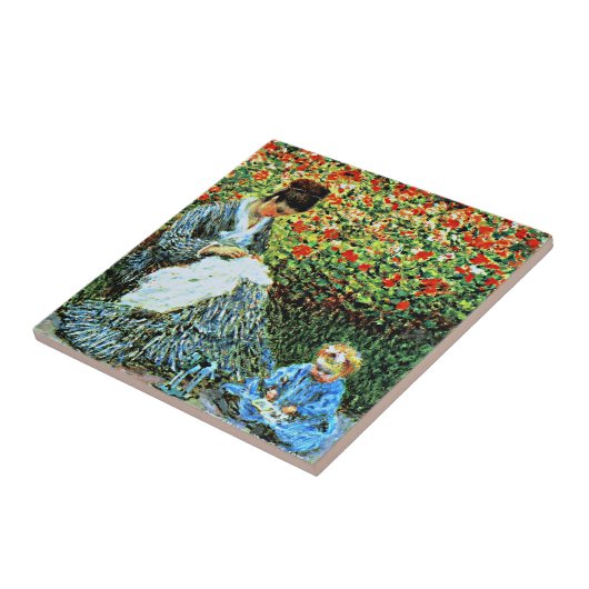Monet - Camille Monet und Kind Fliese (Seite)