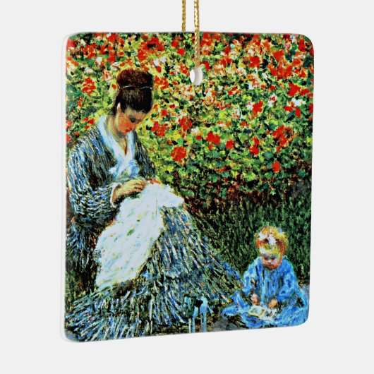 Monet - Camille Monet und Kind Keramikornament (Rechts)
