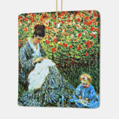 Monet - Camille Monet und Kind Keramikornament (Links)