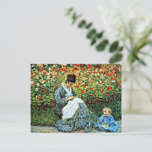 Monet - Camille Monet und Kind Postkarte (Stehend Vorderseite)