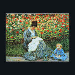 Monet - Camille Monet und Kind Postkarte<br><div class="desc">Claude Monet Malerei,  Camille Monet und Child.</div>