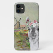 Monet Champ Tulipes und der Extravagante Llama Case-Mate iPhone Hülle (Rückseite)