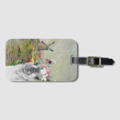 Monet Champ Tulipes und der Extravagante Llama Gepäckanhänger (Vorderseite (Horizontal))