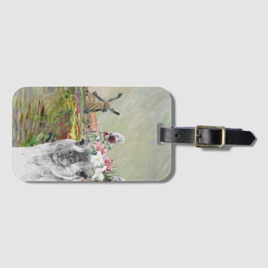 Monet Champ Tulipes und der Extravagante Llama Gepäckanhänger (Vorderseite (Horizontal))