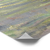 Monet Champ Tulipes und der Extravagante Llama Poster (Ecke)