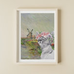 Monet Champ Tulipes und Extravagante Katze Poster<br><div class="desc">Die wunderschöne und künstlerische Zusammenstellung zeigt Claude Monets CHAMP TULIPES EN HOLLANDE als Hintergrund mit dem Portrait der grauen Katze mit dem blühenden Aquarell-Overlay.</div>