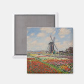 Monet - Champs de Tulipes en Hollande Magnet (Vorderseite/Rückseite)
