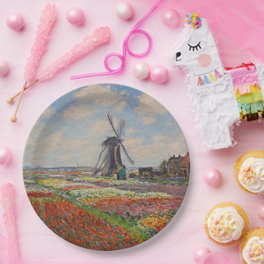 Monet - Champs de Tulipes en Hollande Pappteller (Party)