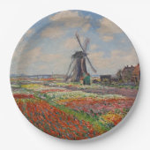 Monet - Champs de Tulipes en Hollande Pappteller (Vorderseite)