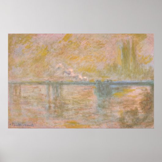 Monet - Charing Cross Bridge in London Poster (Vorne)