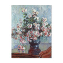 Monet Chrysanthemen Vintage Floral Impressionismus