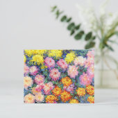Monet - Chrysanthemums, 1897 Gemälde, Postkarte (Stehend Vorderseite)