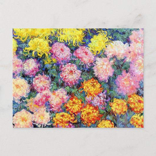 Monet - Chrysanthemums, 1897 Gemälde, Postkarte (Vorderseite)