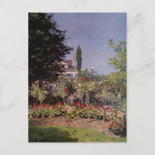 Monet, Claude Bl?hender Garten in Sainte-Adresse u Postkarte