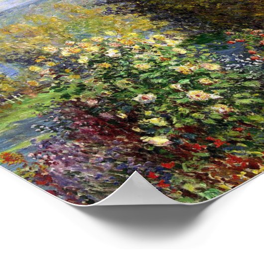 Monet Claude Corner im Garten am Montgeron Poster (Ecke)