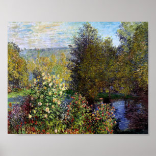 Monet Claude Corner im Garten am Montgeron Poster