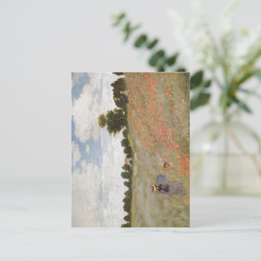 Monet, Claude Mohnblumen 1873 Technique ?l auf Lei Postkarte (Stehend Vorderseite)