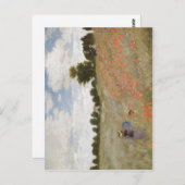 Monet, Claude Mohnblumen 1873 Technique ?l auf Lei Postkarte (Vorne/Hinten)