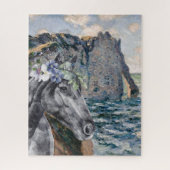 Monet Cliff of Aval & Black Horse Puzzle (Vertikal)
