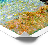 Monet - Cliff Top Walking im Badeort Pourville Poster (Ecke)