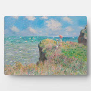 Monet Cliff Walk bei Pourvil Impressionist Malerei Fotoplatte