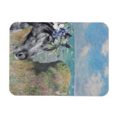 Monet Cliff Walk & Black Horse Magnet (Horizontal)