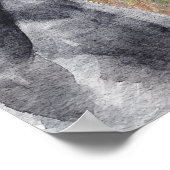 Monet Cliff Walk & Black Horse Poster (Ecke)