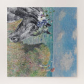 Monet Cliff Walk & Black Horse Puzzle (Horizontal)